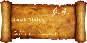 Juszt Alvina névjegykártya